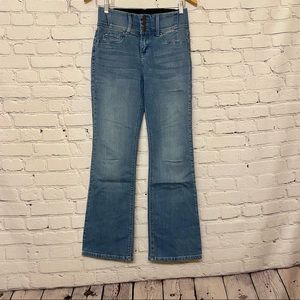 Laurie Felt Curve Silky Denim Boot-Cut Jeans Vintage Classic New